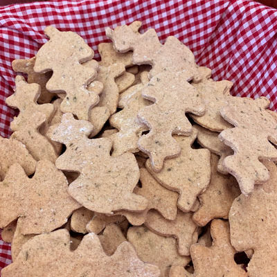 Mary's-leaf-Cookies Wheat Free home-made dog biscuits at PCs Pantry Boulder, CO